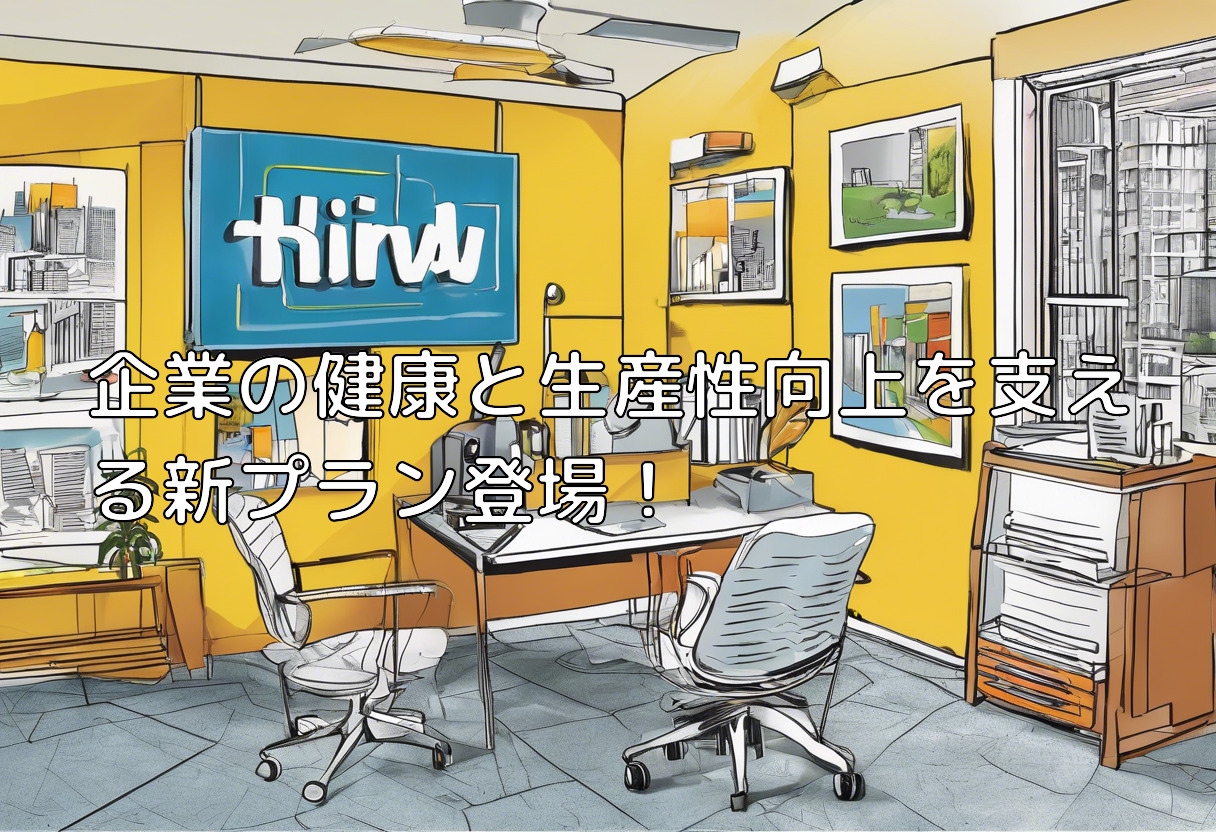 企業の健康と生産性向上を支える新プラン登場！