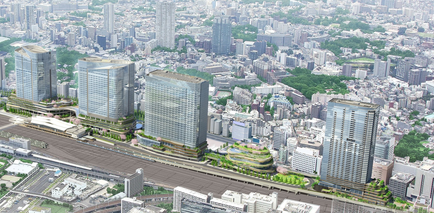 高輪ゲートウェイシティ全景イメージ（出典：JR東日本）