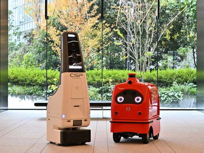 KDDI新本社のオフィス内で稼働するロボットのイメージ(出典:KDDI)